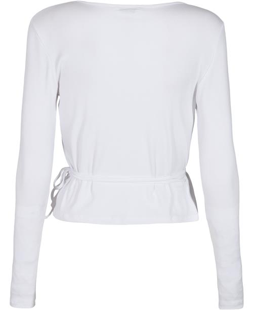 Envii Enally LS VN TEE 5314 Kvinde White Langærmede T-shirts Str M - hos Magasin