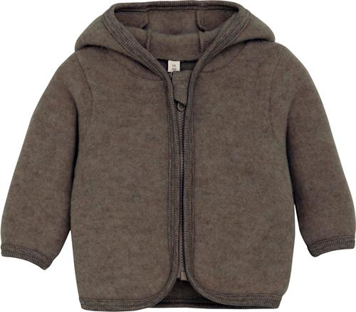 Se Huttelihut Jacket Ears Wool Fleece M Str 86 - Brown Melange Fleece Merino Uld hos Magasin ved Magasin