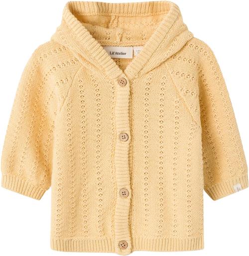 Lil' Atelier Nbfdaimo LS Knit Jacket LIL Str 56 - Sahara Sun Cardigans hos Magasin