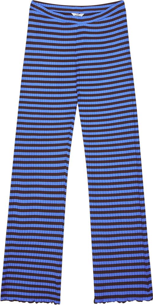 Mads Nørgaard - Copenhagen 5x5 Stripe Lonnie Pants Kvinde Blå Og Hvid Med Striber Bukser Str S - hos Magasin