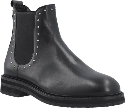 Cashott Casbetty Chelsea Boot W. Rivets Leather Kvinde Black Ankelstøvler Str 41 - hos Magasin