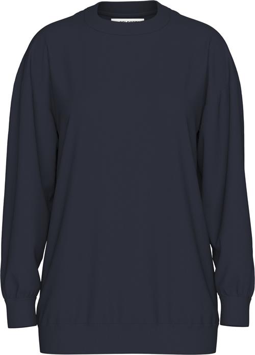 Se Selected Femme Slfgia Yrsa LS Crew Neck Sweat Noos Kvinde Mørkeblå Sweatshirts Str S - hos Magasin ved Magasin