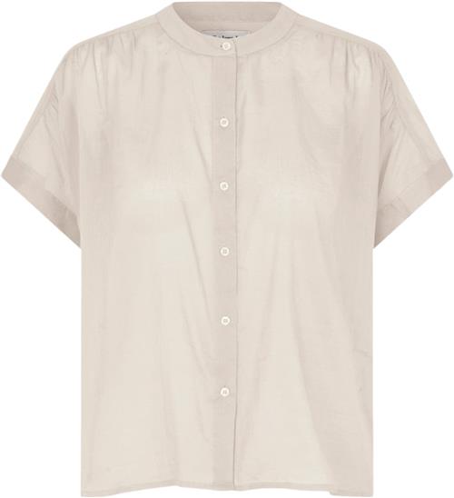 Lollys Laundry Myall Shirt SS Kvinde Creme Kortærmede Bluser Str XXL - Bomuld hos Magasin