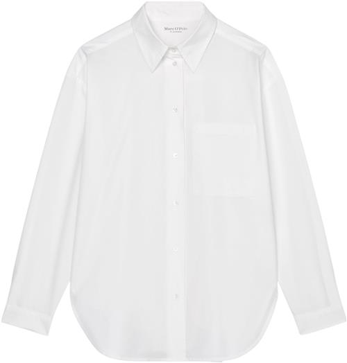 Marc O’Polo Blouse, Long Sleeve, Kent Collar, p Kvinde White Langærmede Skjorter Str 40 - hos Magasin