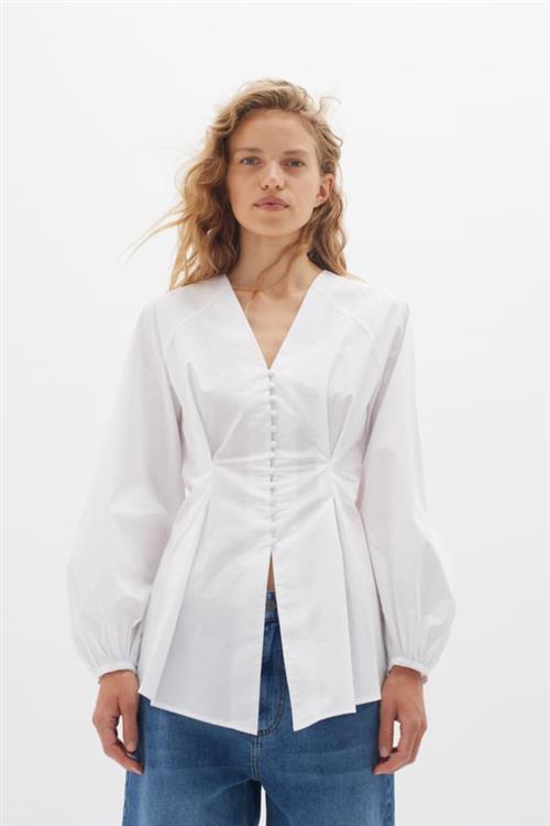 Se InWear Helveiw Blouse Kvinde Pure White Langærmede Bluser Str 40 - hos Magasin ved Magasin