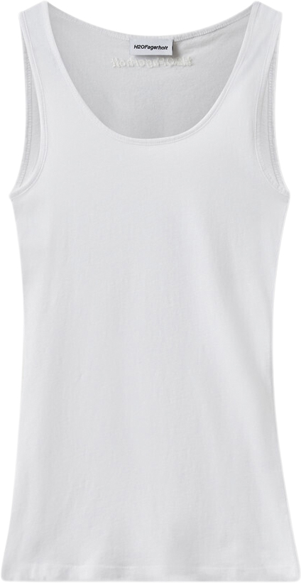 H2OFAGERHOLT New Tank Top Kvinde White Kortærmede T-shirts Str L - Bomuld hos Magasin