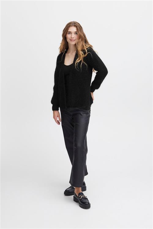 Sorbet Sbbellissima Knit Cardigan Kvinde Jet Black Cardigans Str S/M - hos Magasin