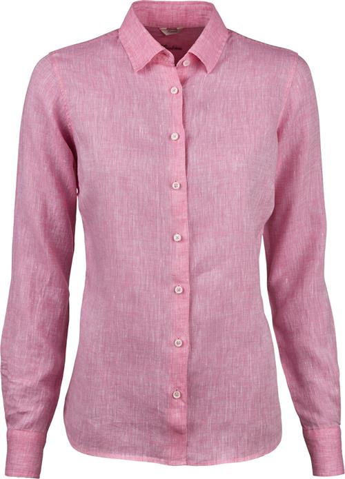 Stenströms Shirt F Plain Front Kvinde Pink Langærmede Skjorter Str 46 - hos Magasin