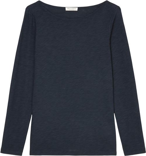 Marc O’Polo Tshirt, Long Sleeve, Boat Neck Kvinde Manic Midnight Langærmede T-shirts Str XL - hos Magasin