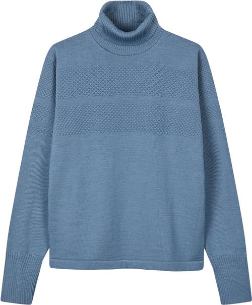 Se Mads Nørgaard - Copenhagen Wool Klemens Knit Mand Lyseblå Turtlenecks Str S - Uld hos Magasin ved Magasin