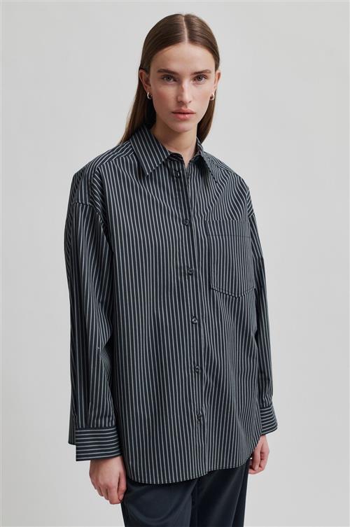 Second Female Cities Oversize Shirt Kvinde Vulcan Skjorter Str XS - Bomuld hos Magasin