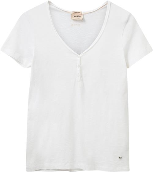 Mos Mosh Mmastin Basic Tee Kvinde White Kortærmede T-shirts Str L - Bomuld hos Magasin