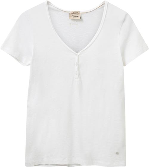 Mos Mosh Mmastin Basic Tee Kvinde White Kortærmede T-shirts Str M - Bomuld hos Magasin