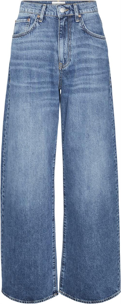 Vero Moda Vmelina SHR Wide Denim Jeans Ba3284 Kvinde Medium Blue Denim Jeans Str "28/""34" Denim - hos Magasin