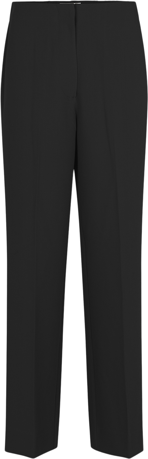 Second Female Evie Classic Trousers Kvinde Black Bukser Med Lige Ben Str S - Viskose hos Magasin