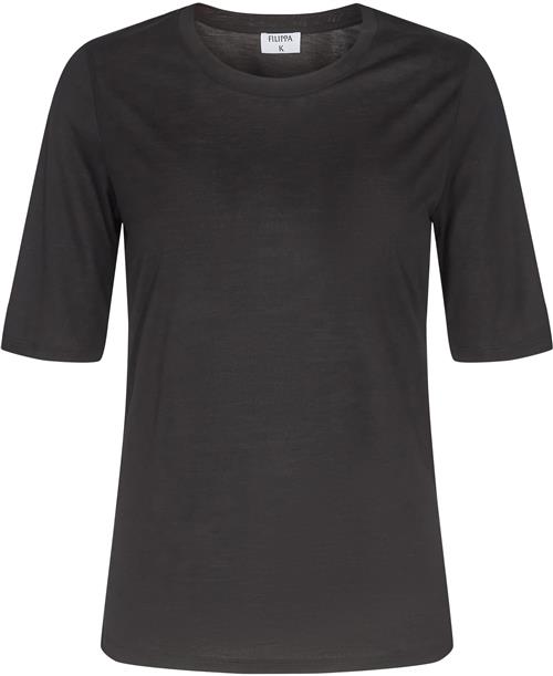 Filippa K Elena Tee Kvinde Black Kortærmede T-shirts Str L - hos Magasin