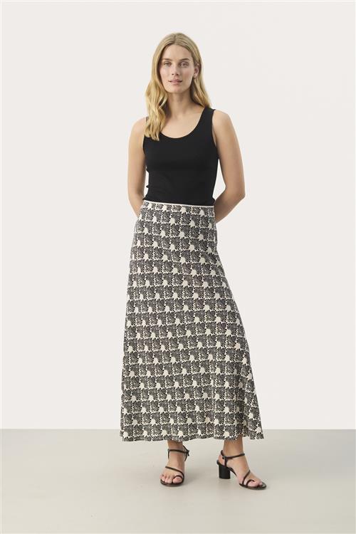 Part Two Rinpw SK Kvinde Black Graphic Print Maxi Nederdele Str 42 - hos Magasin