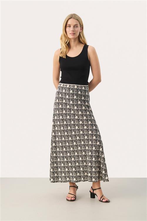 Part Two Rinpw SK Kvinde Black Graphic Print Maxi Nederdele Str 36 - hos Magasin