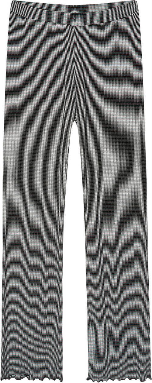 Mads Nørgaard - Copenhagen 5x5 Stripe Lonnie Pants Kvinde Sort Og Hvid Med Striber Sweatpants Str XL - hos Magasin