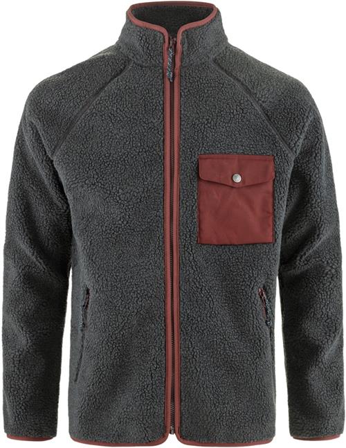 Fjällräven Vardag Pile Fleece M Mand Dark Grey-maroon Cardigans Str M - hos Magasin