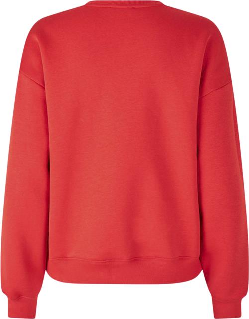 Se Modström Tiamd Sweat Kvinde Flame Scarlet Sweatshirts Str M - hos Magasin ved Magasin