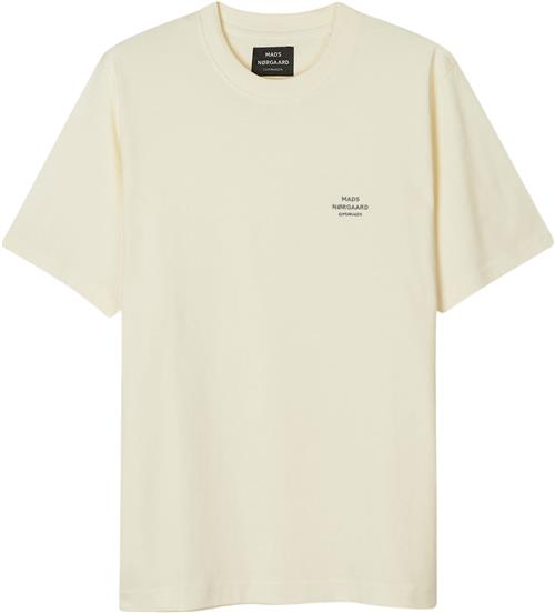 Mads Nørgaard - Copenhagen Cotton Jersey Frode Emb Logo Tee Mand Vanilla Ice Kortærmede T-shirts Str L - hos Magasin