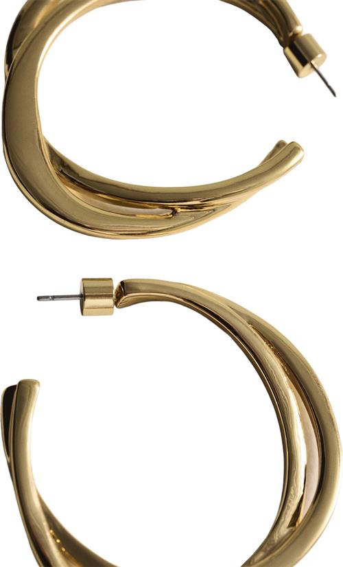 Se MANGO Intertwined Hoop Earrings U - Creoler hos Magasin ved Magasin