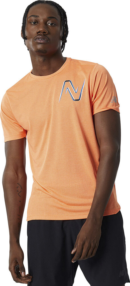 New Balance Graphic Impact Run T Shirt XS - T-shirts hos Magasin