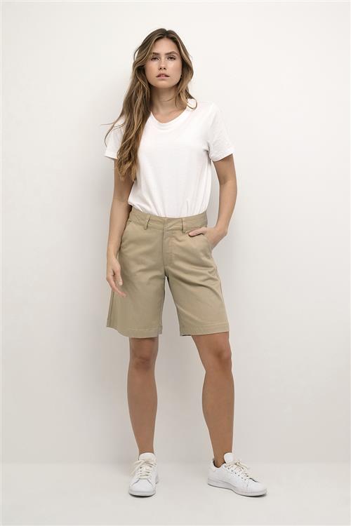 Kaffe Kalea City Shorts Kvinde Classic Sand Bermudashorts Str 46 - hos Magasin