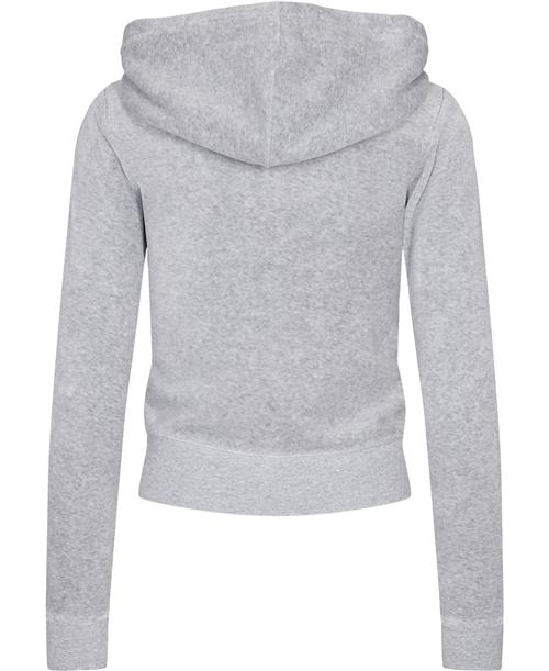 Se Juicy Couture Robertson Classic Velour Zip Trough Hoodie Kvinde Silver Marl Hættetrøjer Str S Velour - hos Magasin ved Magasin