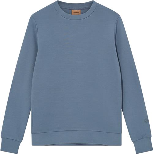 Mos Mosh Gallery Mmgabel Crew Neck Sweat Mand Ocean Blue Sweatshirts Str L - hos Magasin