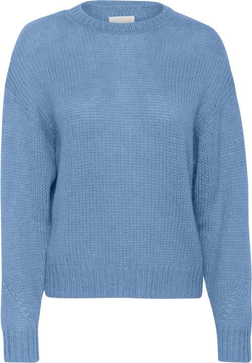 Part Two Lindipw PU Kvinde Parisian Blue Sweaters Relaxed Fit Str S - hos Magasin