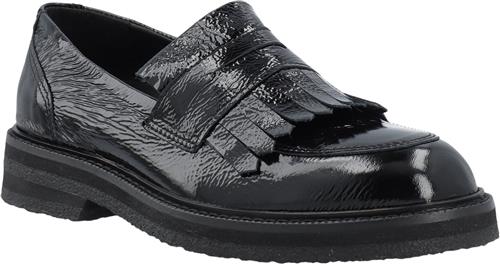 Cashott Casbetty Loafer w. Fringes Patent Leather Kvinde Black Loafers Str 42 - hos Magasin