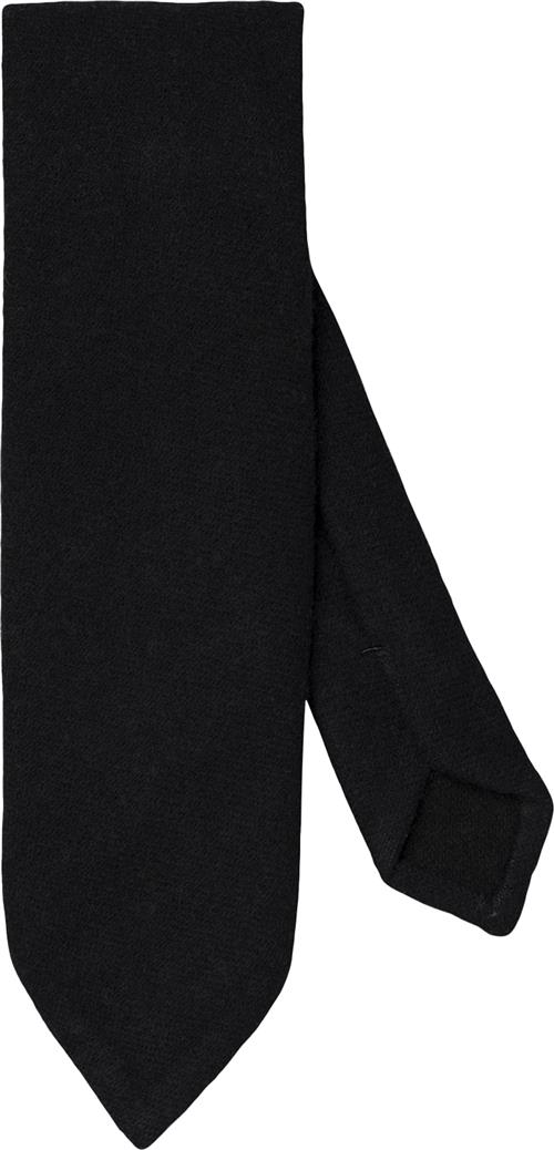 ETON Navy Blue Solid Woven Cashmere Tie 80 - Slips hos Magasin