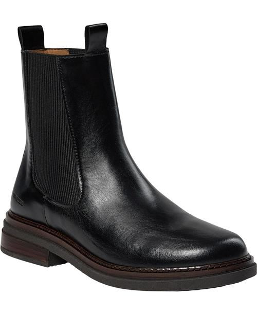 ANGULUS Støvle med Elastik Kvinde 1835/019 Black/black Chelsea Boots Str 39 - Læder hos Magasin