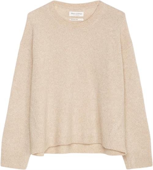 Marc O’Polo Pullover, Longsleeve, Roundneck Kvinde Blushed Camel Sweaters Str L - hos Magasin