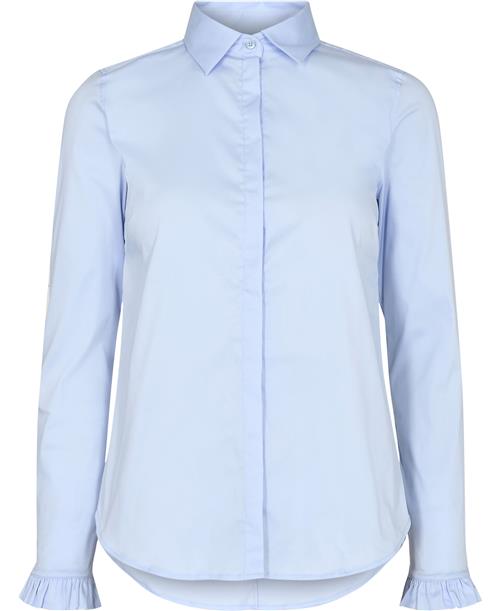 Mos Mosh Mattie Flip Shirt Kvinde Light Blue Langærmede Skjorter Str L - hos Magasin