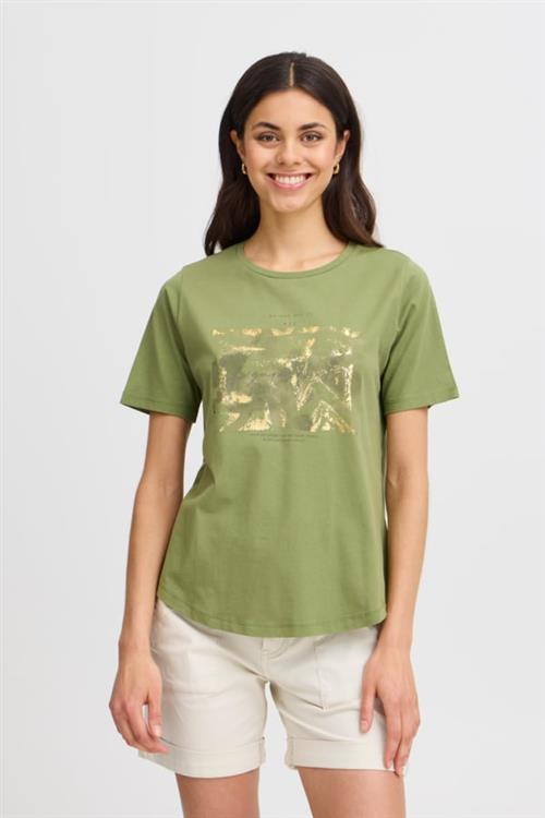 Fransa Fralli TEE 1 Kvinde Loden Green Kortærmede T-shirts Regular Fit Str S - hos Magasin