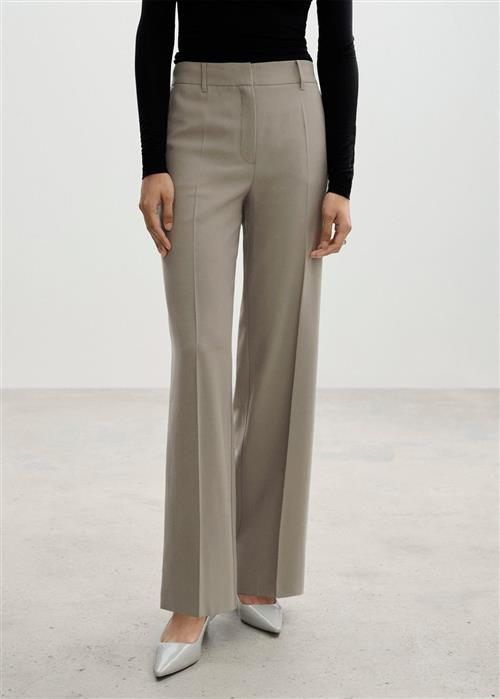 MANGO Wideleg Pleated Trousers Kvinde 92 Bukser Str 34 - hos Magasin