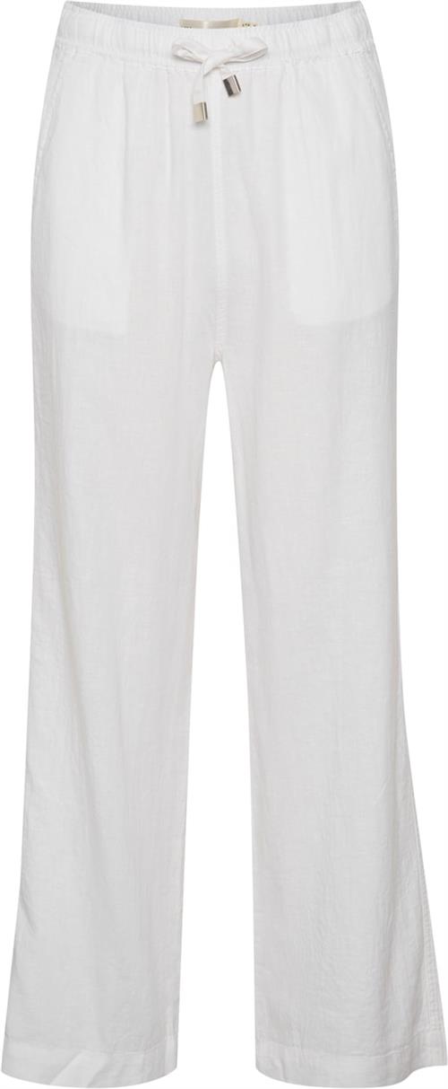 Se InWear Amosiw Pants Kvinde Pure White Hørbukser Relaxed Fit Str 40 - hos Magasin ved Magasin