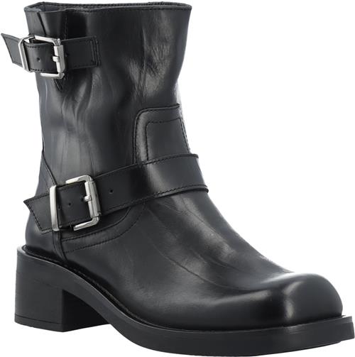 Se Bianco Biaharper Mid Calf Biker Boot Pull Up Leather Kvinde Black Cowboy & Biker Str 39 - hos Magasin ved Magasin