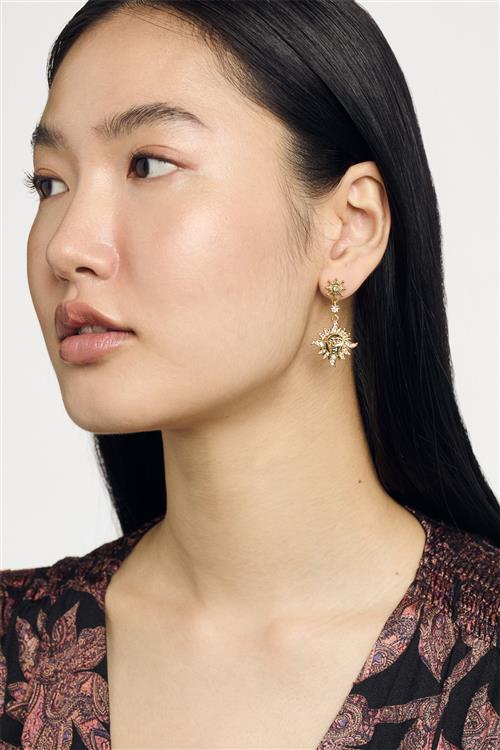 Ted Baker Delstar Sun Moon Crystal Drop Earri O/S - Ørestikker hos Magasin