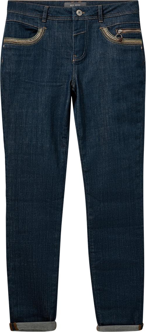 Se Mos Mosh Mmnaomi Cedros Jeans Kvinde Blue Straight Jeans Str 26/Regular - hos Magasin ved Magasin