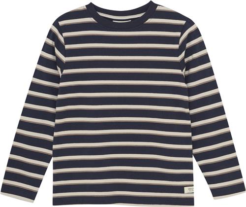 En Fant Tshirt LS Stripe Str 122 - Parisian Night Langærmede T-shirts hos Magasin