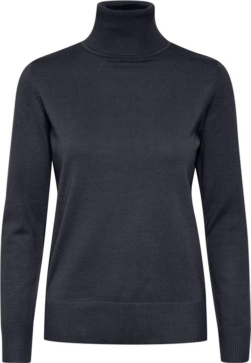 Saint Tropez J2046, Milasz Rollneck Pullover Kvinde Night Sky Rullekraver Classic Fit Str XS - hos Magasin