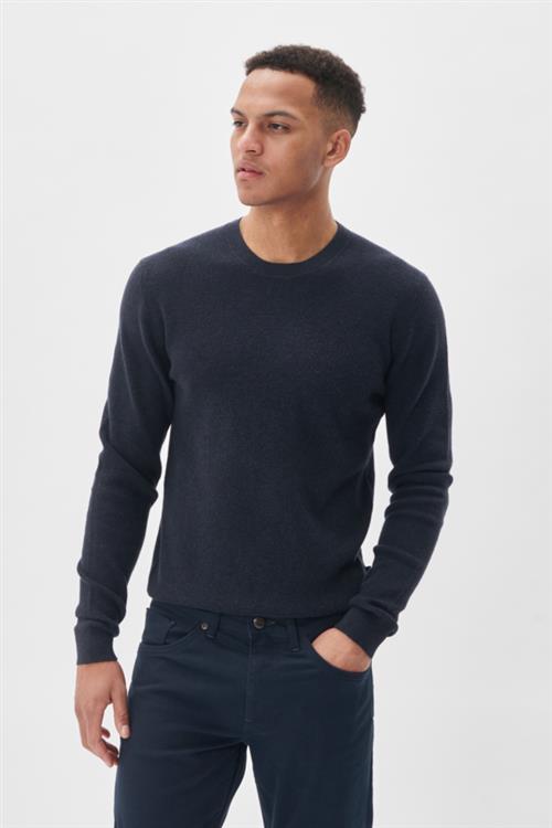 Matinique Malagoon Mand Dark Navy Melange Sweaters Regular Fit Str L - hos Magasin