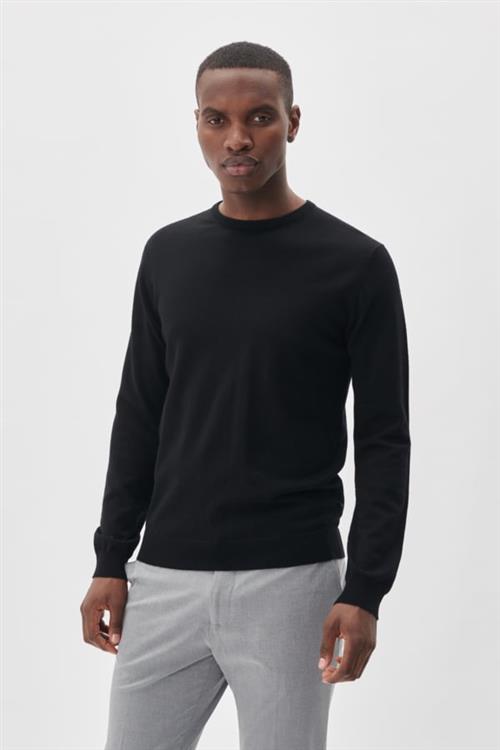 Matinique Margrate Mand Sort Sweaters Str M - Merino Uld hos Magasin