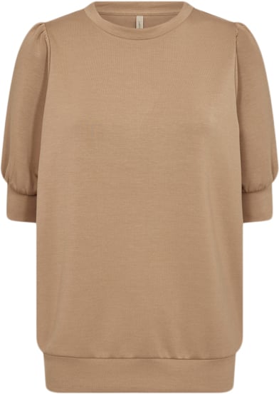 soyaconcept Scbanu 83 Bluse Camel Kvinde 8404 Camel Kortærmede T-shirts Str XL - hos Magasin