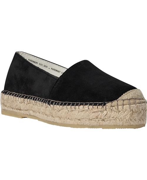 Pavement Ida Kvinde Black Suede Espadrillos Str 41 - Læder hos Magasin