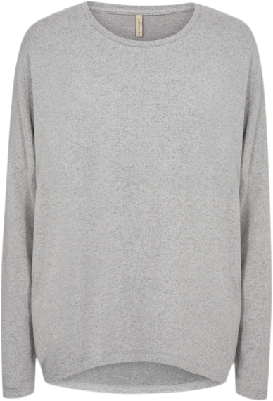 soyaconcept Scbiara 1 Kvinde 99470 Med. Grey Melange Langærmede Bluser Str XXL - Polyester hos Magasin